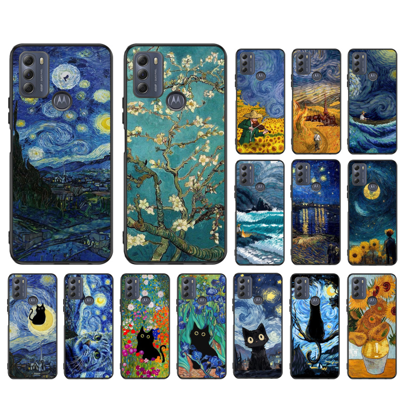 Phone Cases Zebra - Подсолнухи Ван Гога, кошечка для Moto