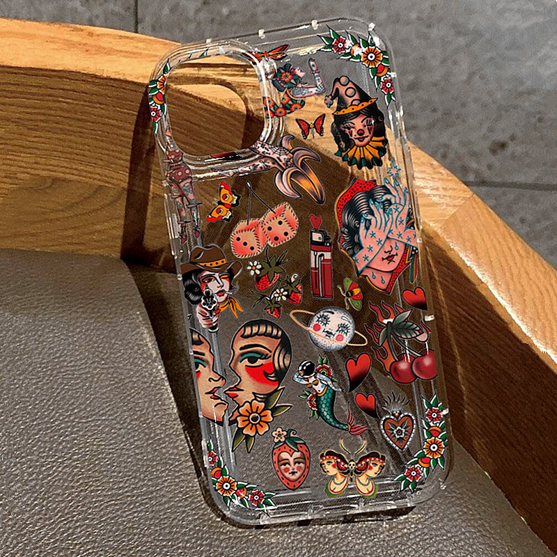 Phone Cases Vintage - Прозрачный винтажный чехол для телефона с