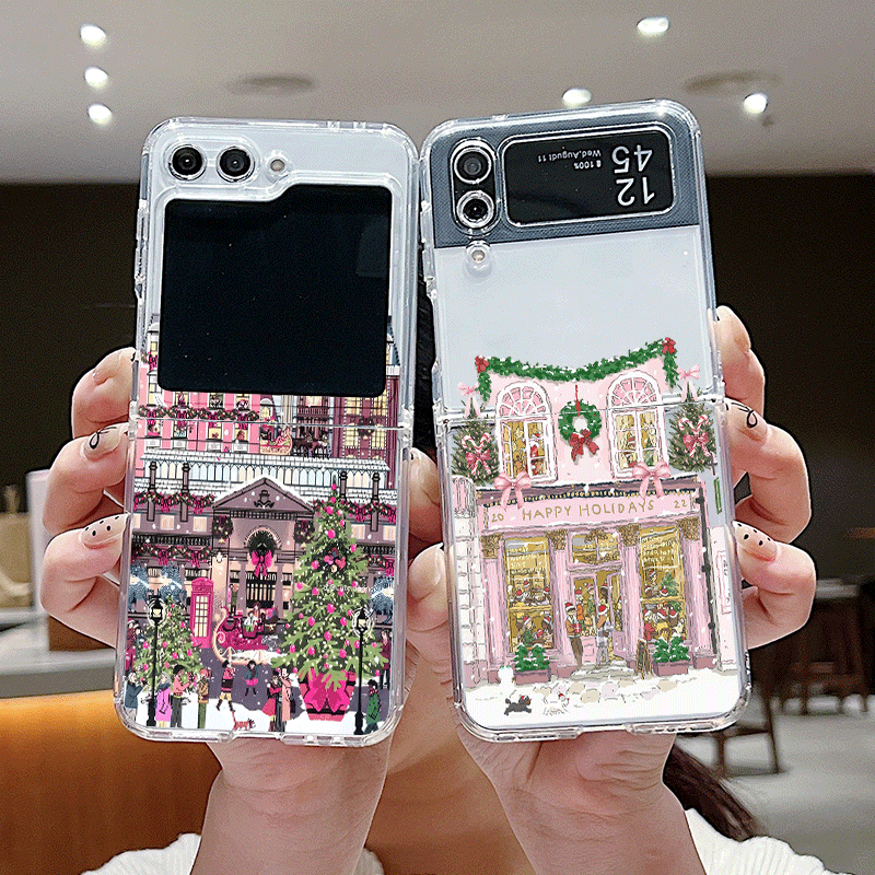 Phone Cases Z Flip 6 - Прозрачный чехол для телефона «Сельское здание»,