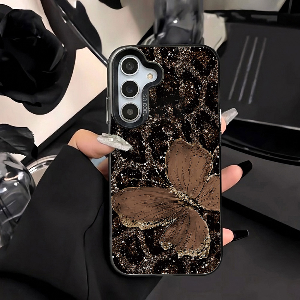 Phone Cases For Samsung A14 - Прочный чехол IMD с леопардовым принтом