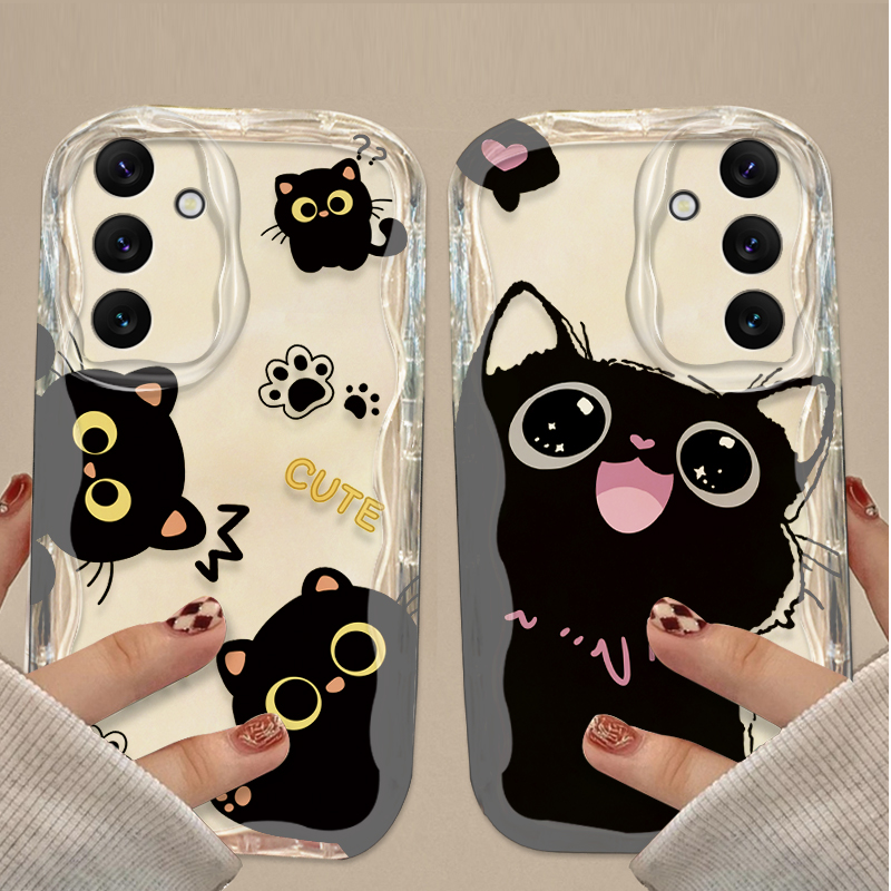 Чехол Cute Big Eyes Black Cat  – обзор и цена Phone Cases For Samsung A14